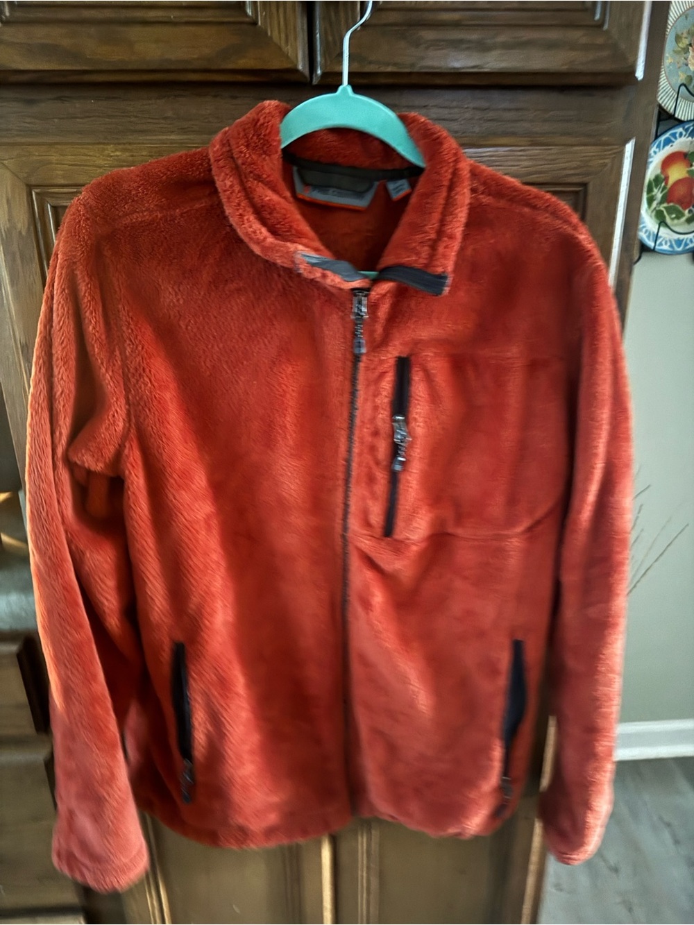 Free Country Rust Orange Plush Fleece Jacket